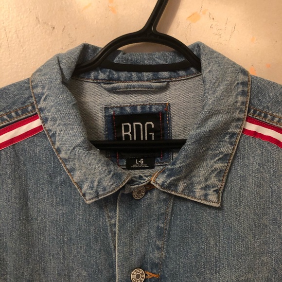 BDG Painted Side Stripped Trucker Jacket - Picture 3 of 5